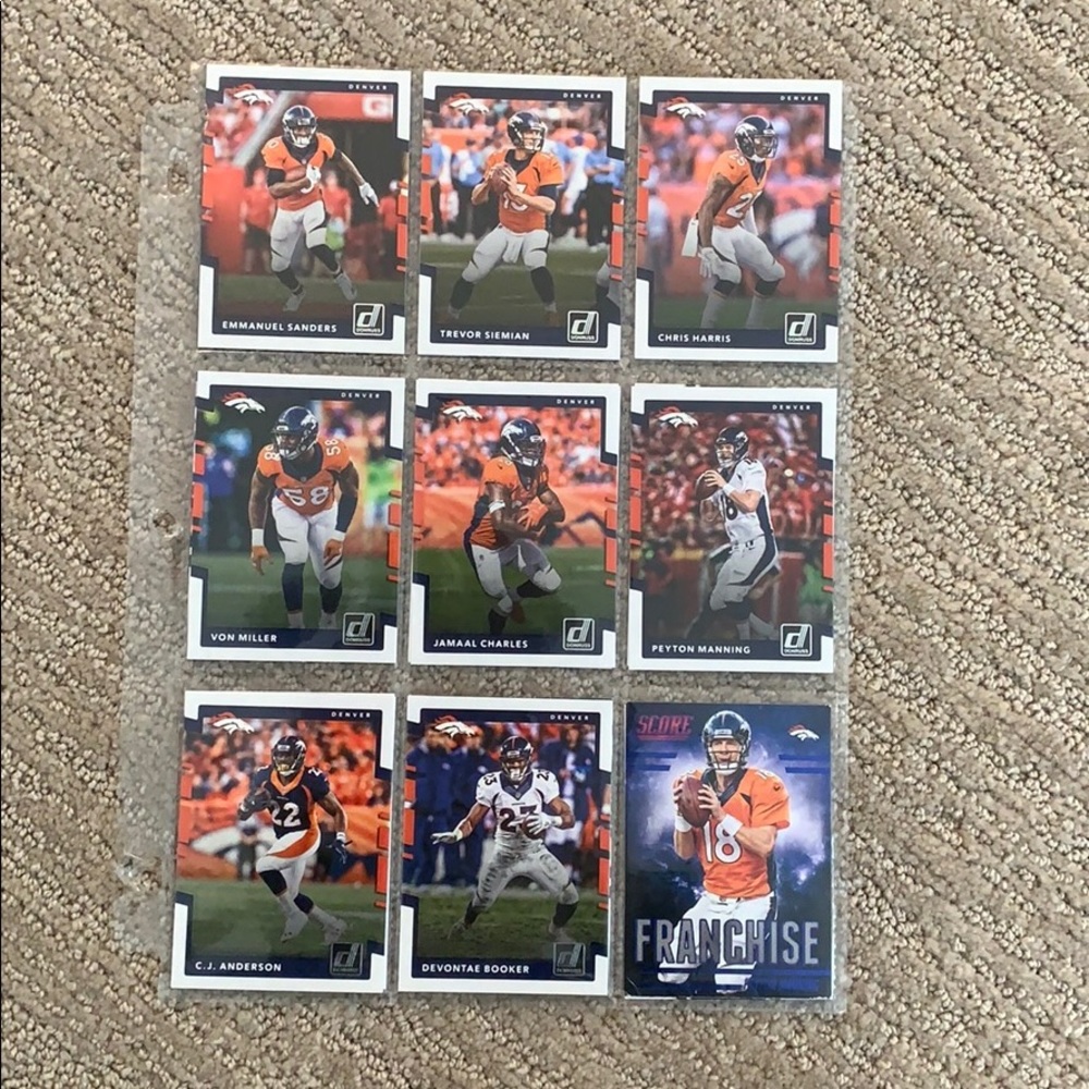 Broncos 18 pack of football cards